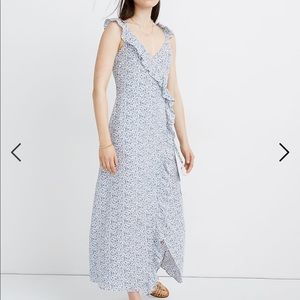 Madewell ruffled wrap maxi dress in americana floral